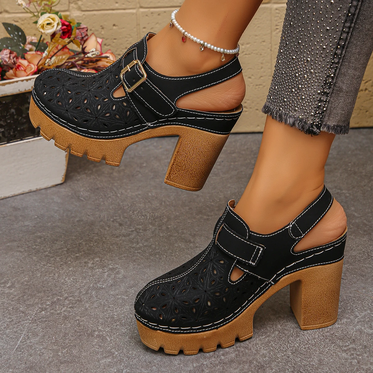 Large Size Women's Thick Heel  - Summer Closet のレビューと価格