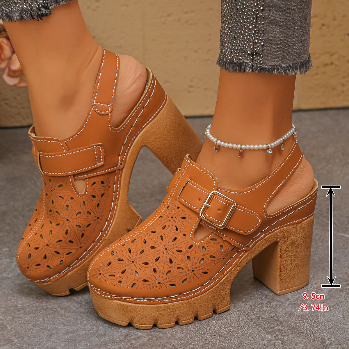 Large Size Women's Thick Heel  - Summer Closet のレビューと価格