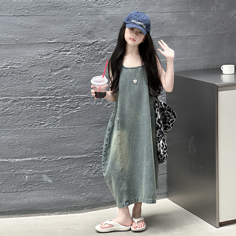 Vintage Blue Children Girls Hi - Summer Clothing For Girls のレビューと価格