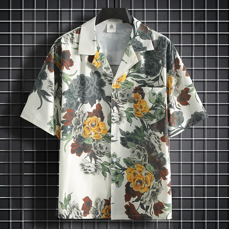 Printed Shirt Men's Short Slee - Summer Clothing Essentials Men のレビューと価格