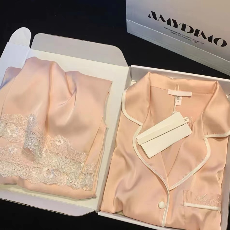 Womens Silk Satin Pajamas Set  - Summer House Clothing のレビューと価格