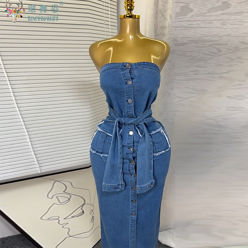 2026 Women Retro Strapless Dem - Summer Clothing Y2K のレビューと価格