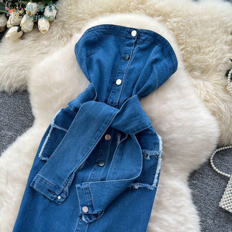 2026 Women Retro Strapless Dem - Summer Clothing Y2K のレビューと価格