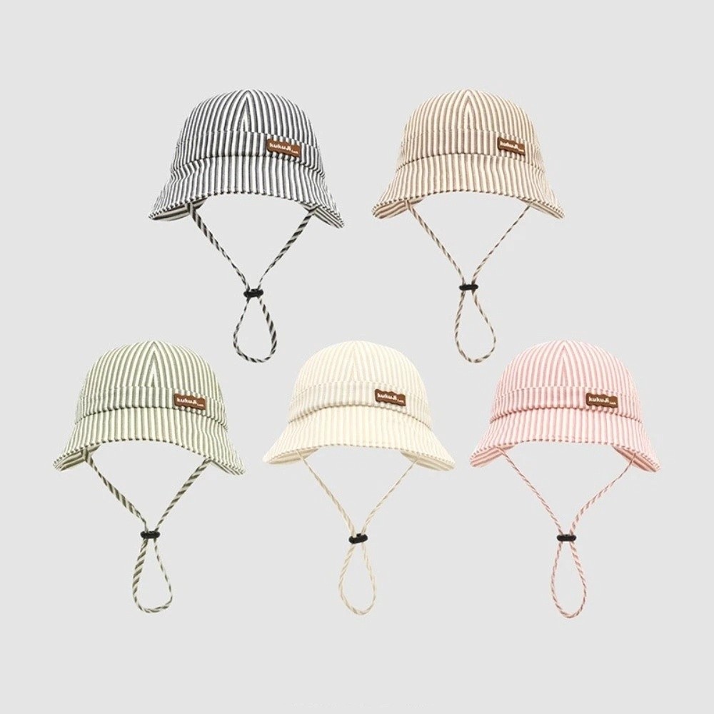 New Striped Baby Bucket Hat Ad - Sun Hat Wide Brim のレビューと価格