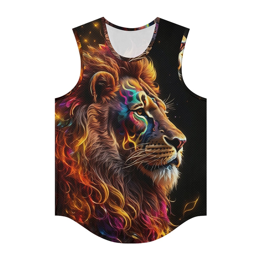 Men Vests Trendy Aura Lion Ani - Summer Clothing Essentials Men のレビューと価格