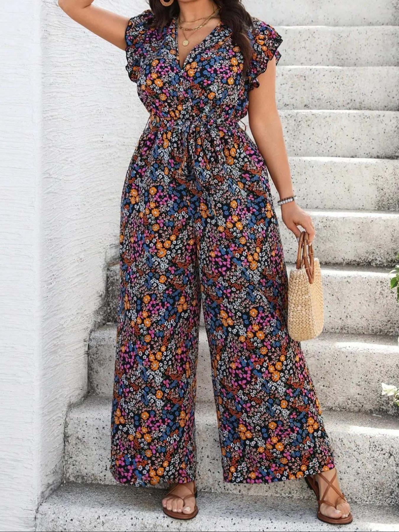 【Plus Size】 Floral Print Tie S - Summer Clothing Vacation のレビューと価格