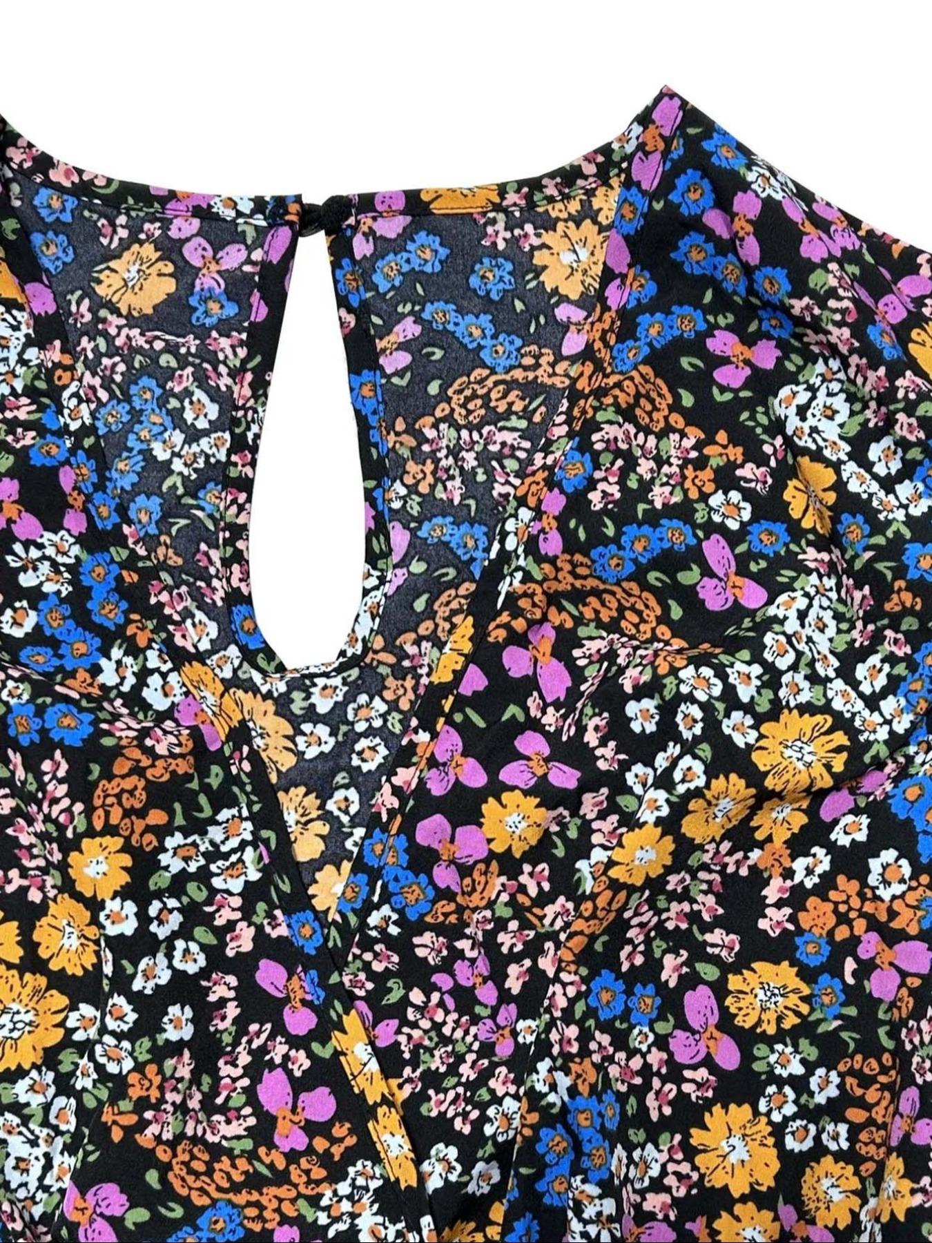 【Plus Size】 Floral Print Tie S - Summer Clothing Vacation のレビューと価格