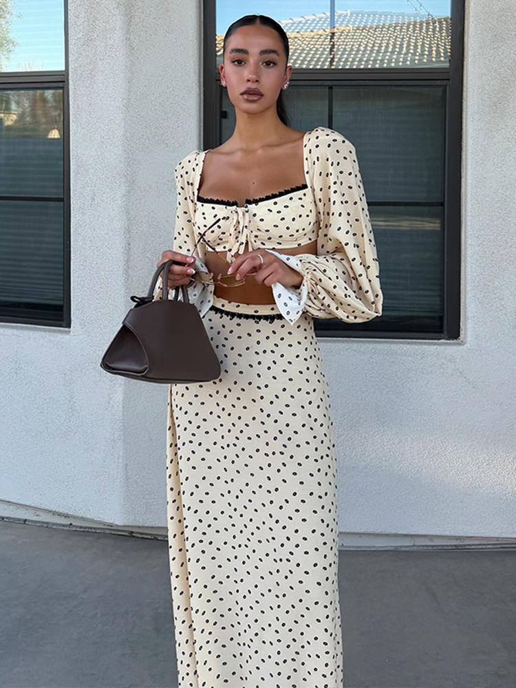 Elegant Women Floral Skirt Set - Summer Clothing Vacation のレビューと価格