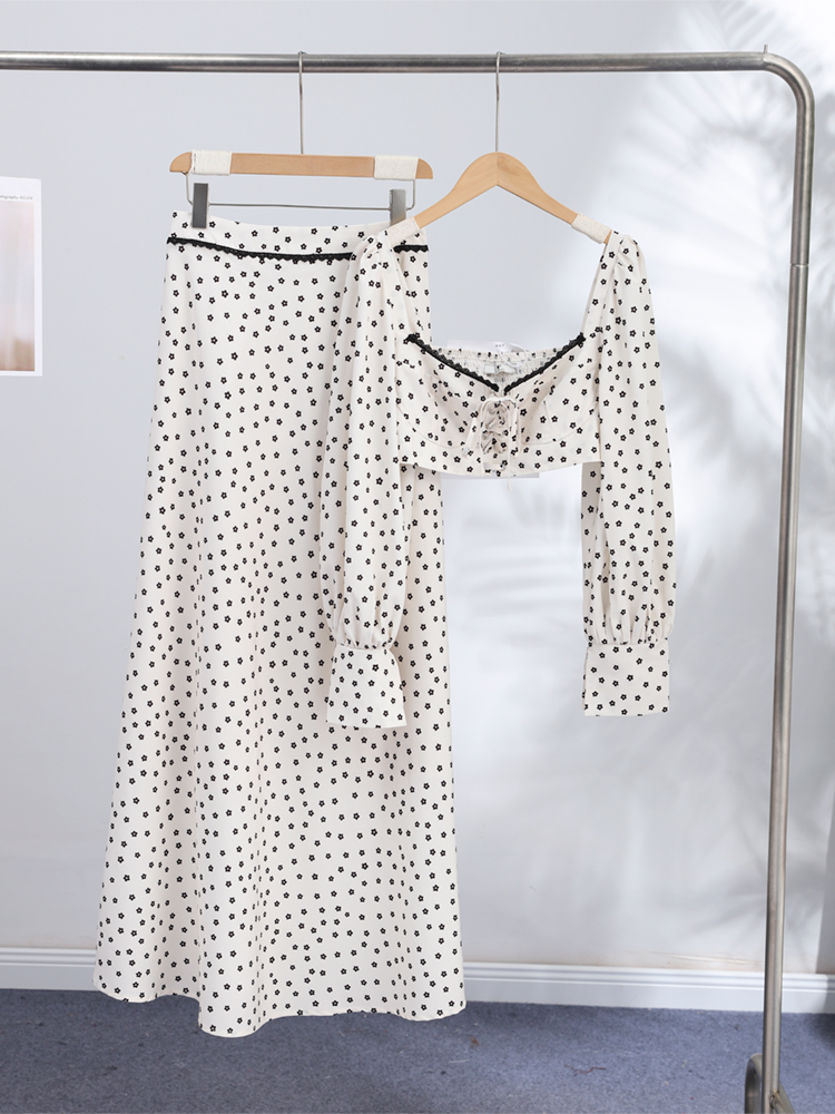 Elegant Women Floral Skirt Set - Summer Clothing Vacation のレビューと価格