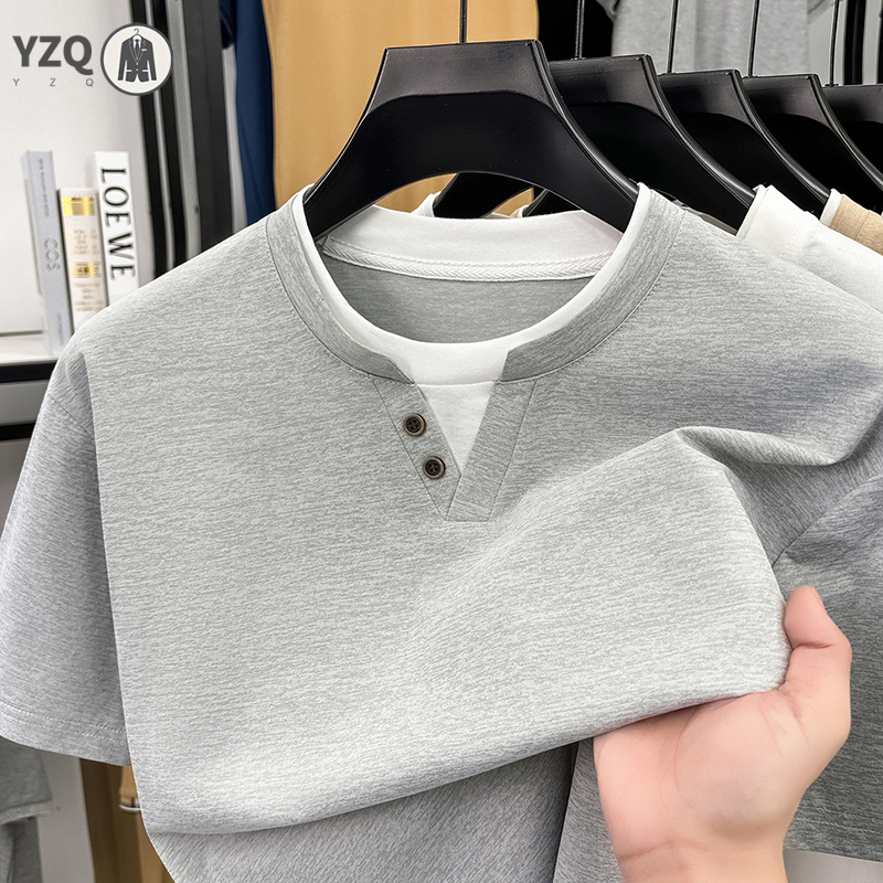 Mens Short Sleeve T Shirt Henl - Summer Clothing Guys のレビューと価格