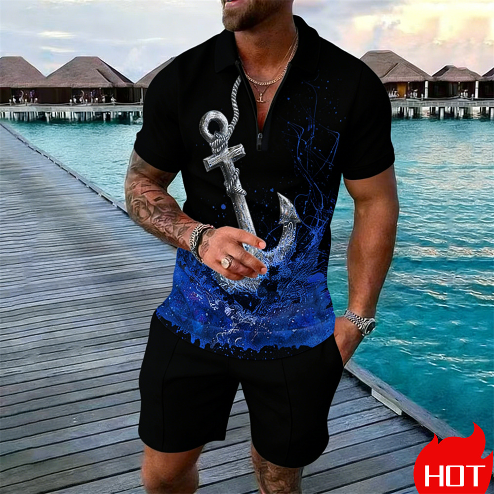 Summer man polo shirt set Vint - Summer Clothing Vacation のレビューと価格