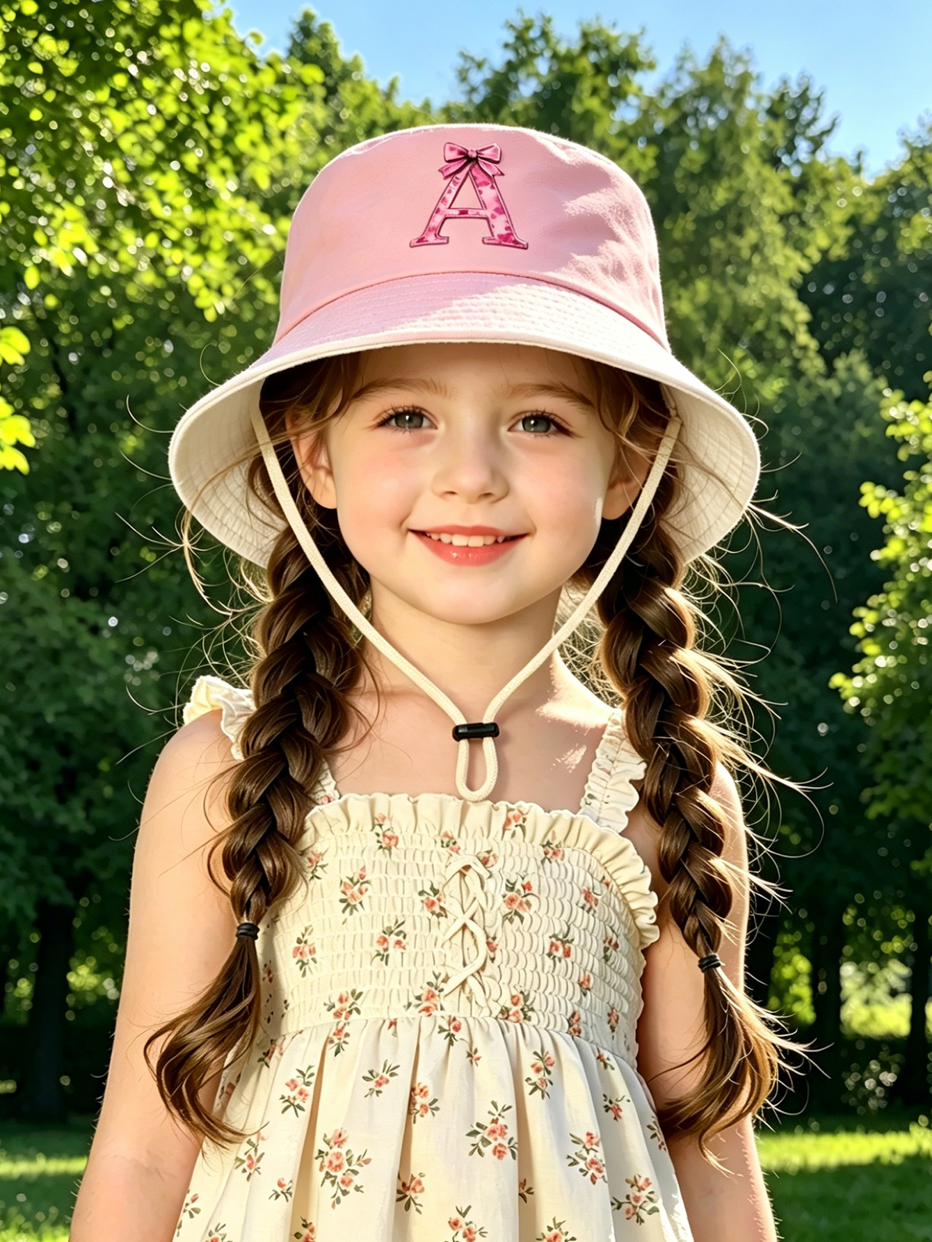 1pc pink baby girl bucket hat  - Summer Quotes のレビューと価格