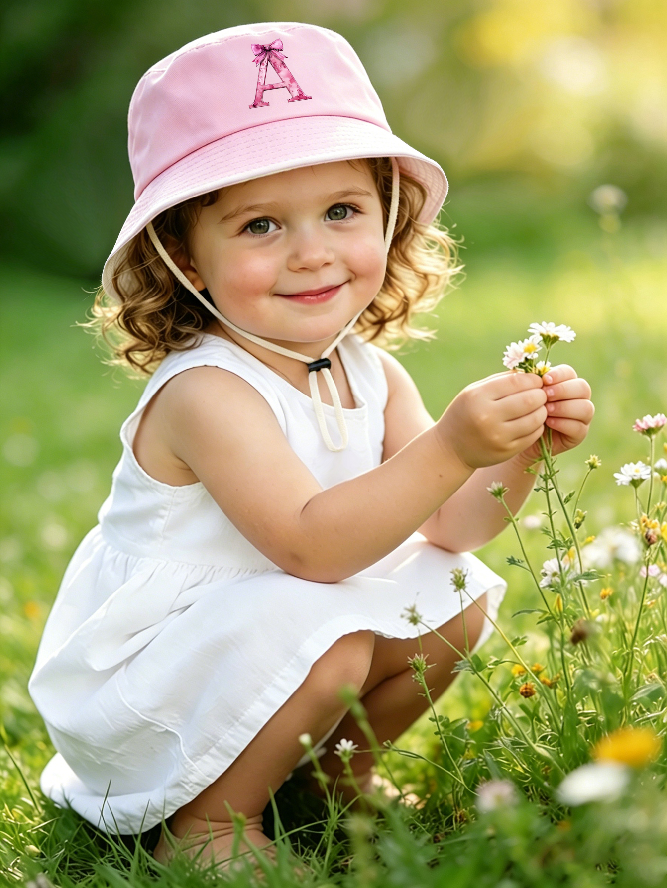 1pc pink baby girl bucket hat  - Summer Quotes のレビューと価格
